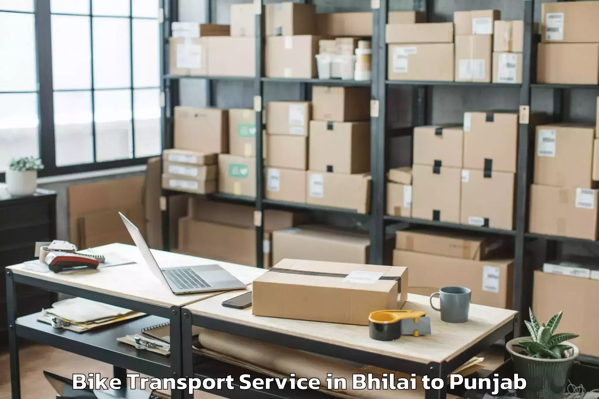 Comprehensive Bhilai to Hoshiarpur Bike Transport